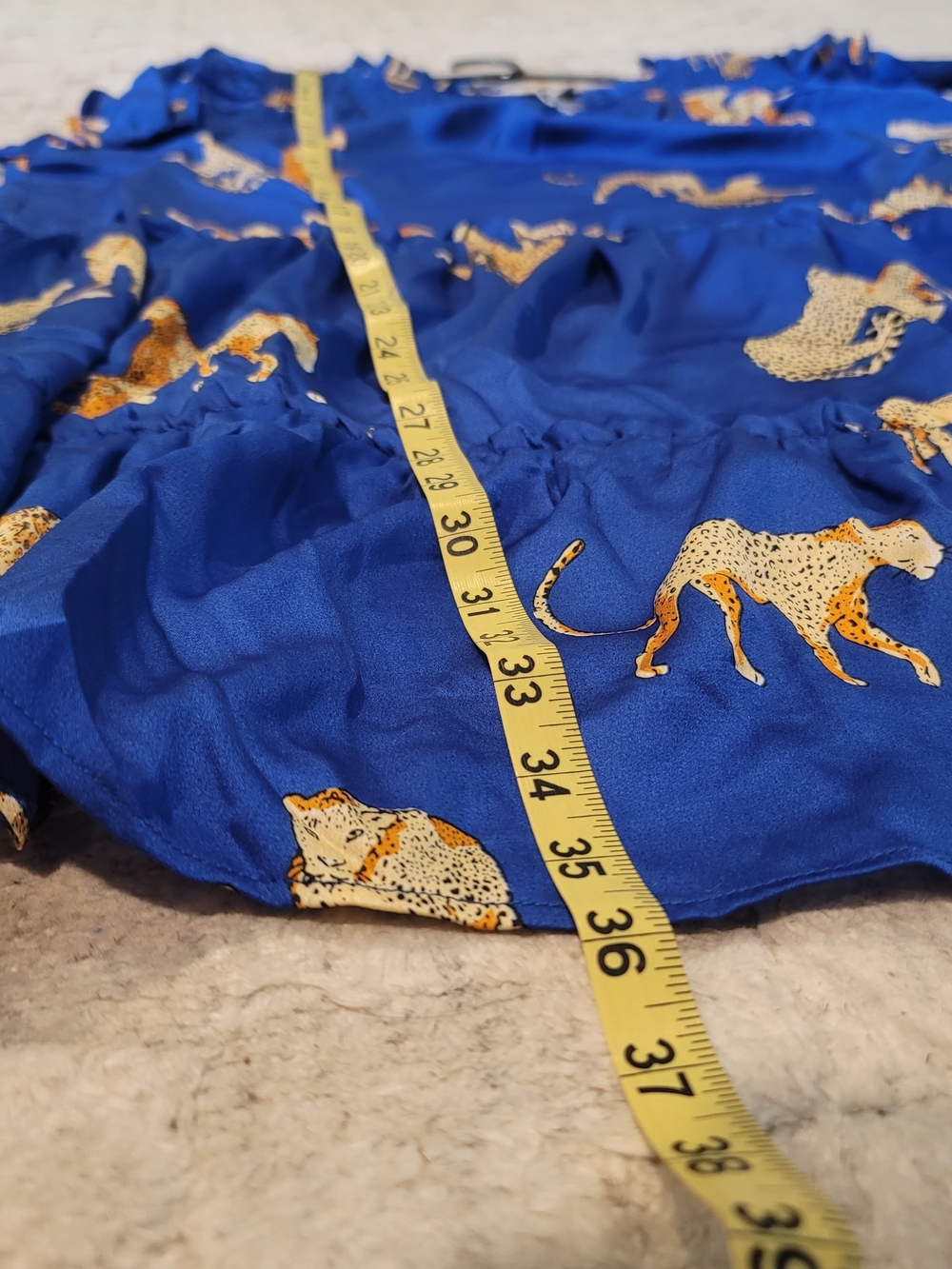 NWT UMGEE Royal Blue Sleeveless Mini Dress Leopard Print Women's Size 1X - Picture 8 of 9